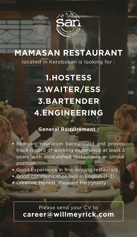 Lowongan Mamasan Restaurant Bali Lowongan Hotel Bali Loker Hotel