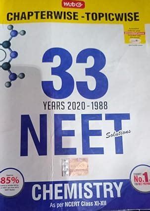 Buy Years Neet Chemistry Chapter Wise And Topic Wise Solved Papers