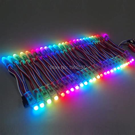 18AWG Wire 100pcs String DC12V 12mm WS2811 Addressable RGB Smart Led