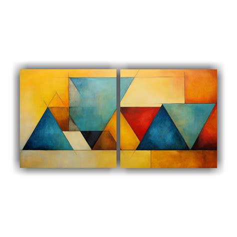 Cuadros Abstractos Finas L Neas Vida Con Tri Ngulos Compra Online