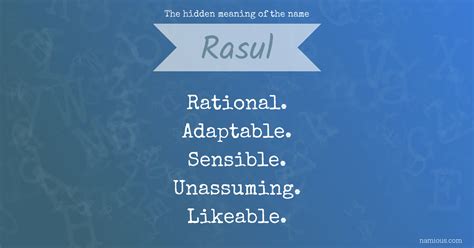 The hidden meaning of the name Rasul | Namious