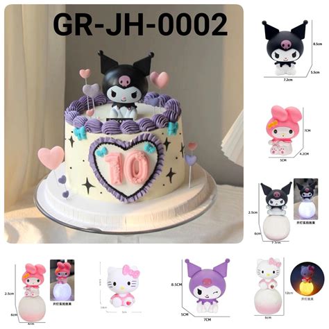 Jual Gr Jh 0002 Cake Topper Pompompurin Melody Kuromi Cinnamon Roll Mainan Yamama Baking