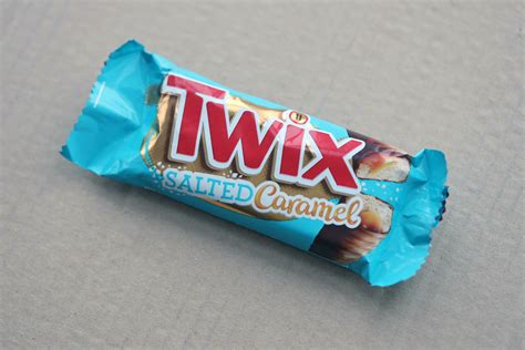 TERNOPIL UKRAINE JULY 7 2023 Twix Salted Caramel Blue Wrapper On