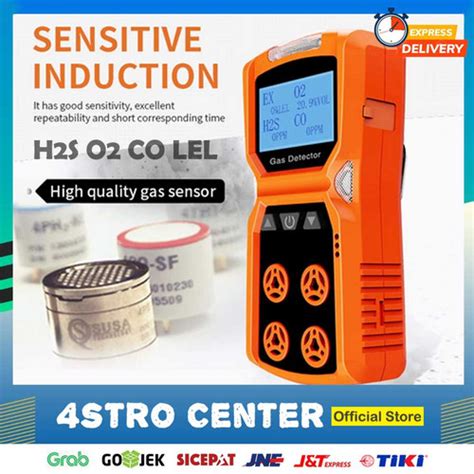 Jual 4 In 1 Multi Gas Detector H2s Co Lel O2 Original Detektor Deteksi Jakarta Timur 4stro