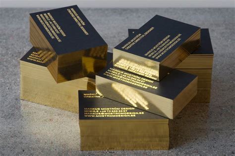 Визитки с тиснением золотом заказать в типографии Digital Print Lab в ...