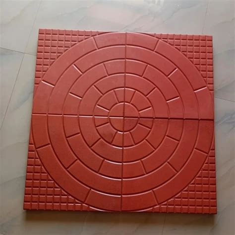 Red Concrete Teracotta Sunshine Parking Tiles Thickness Mm Size