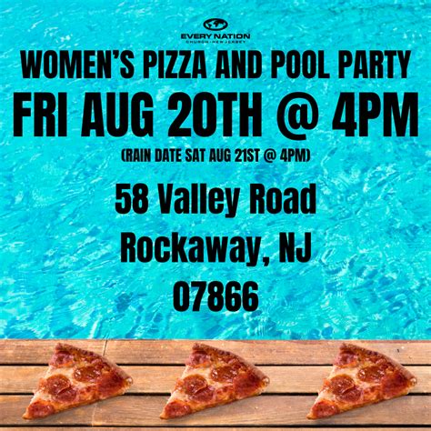 Womens Pizza And Pool Party Every Nation Church New Jersey