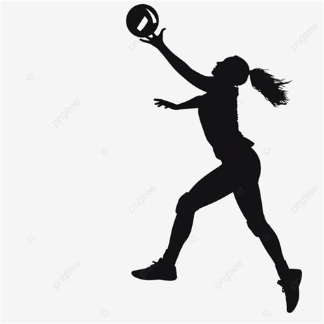 Volleyball Player Receiving Silhouette Volleyball Player Receiving