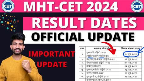 Mht Cet Result Dates Released 2024 Mht Cet Official Result Dates