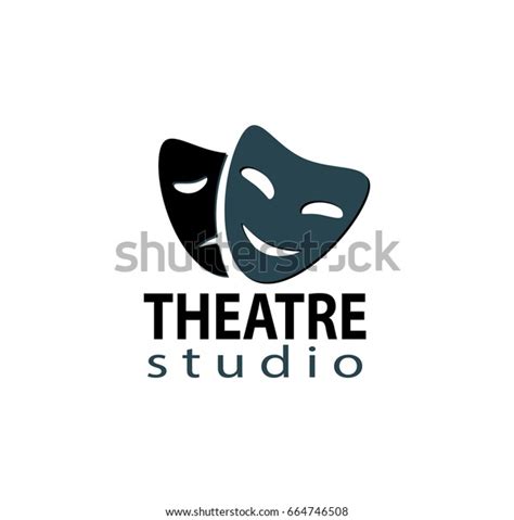 Set Theater Studio Logo Design Comedy Stock Vector Royalty Free 664746508