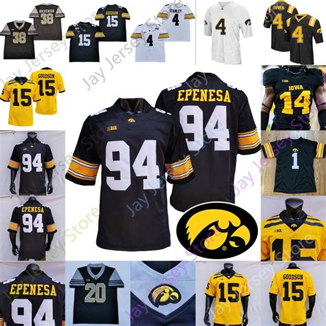 IOWA Hawkeyes Football Jersey NCAA College Nate Stanley Toren Young ...