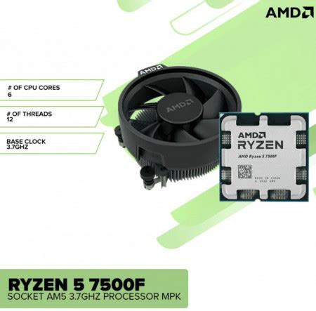 Cpu Amd Ryzen F Ghz Ghz C T Mb W Amd Wraith