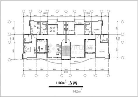 湖州市某新建小区140 156平米三套大户型平面设计cad图纸住宅小区土木在线