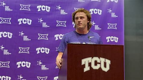 Tcu Qb Max Duggan Talks Fall Camp Youtube