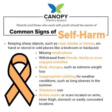 Self Harm Signs Canopy Childrens Solutions