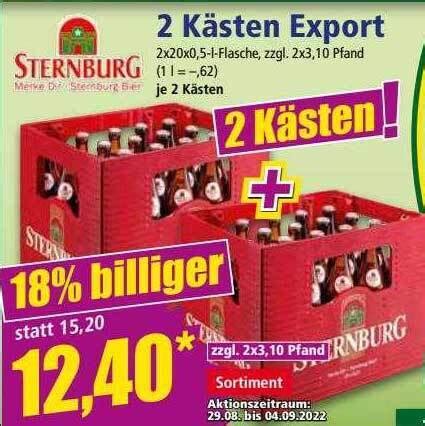 Sternburg K Sten Export Angebot Bei Norma