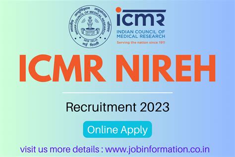 Icmr Nireh Recruitment Apply Online For Various Posts Age Salary