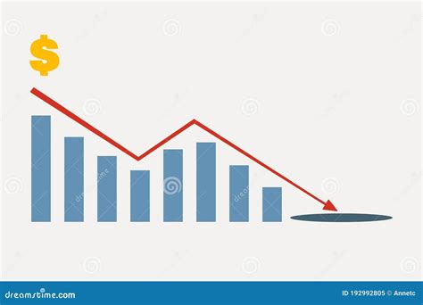 Chart Down Arrow Sign Of Crisis Decline Drop Loss In Market Stock