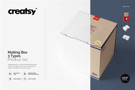 Creative Free Mailing Box Mockup Psd Templates