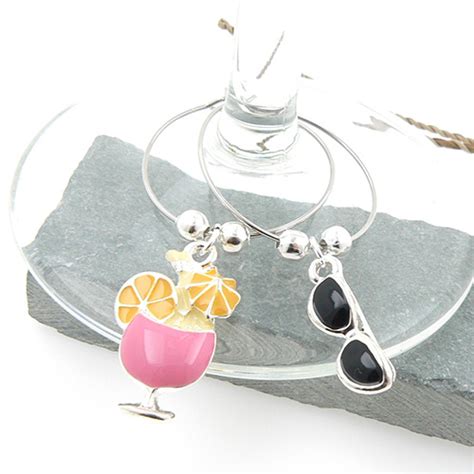 Beach Holiday Wine Glass Charms Set Of 6 Occasions E