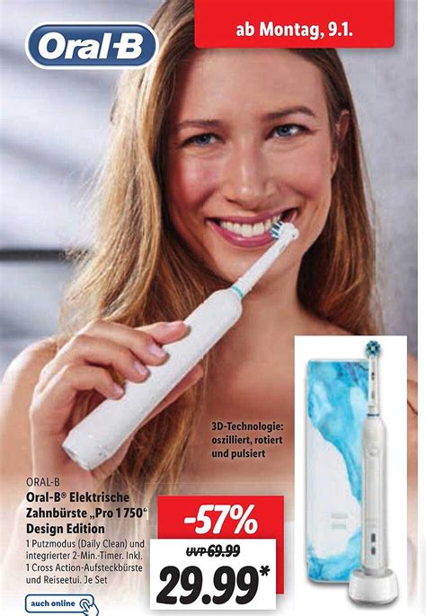 Oral b Elektrische Zahnbürste pro 1750 Design Edition Angebot bei