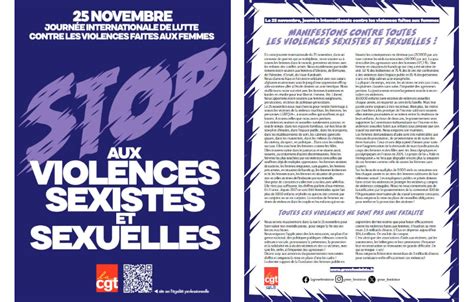 Lutter Contre Toutes Les Violences Sexistes Et Sexuelles Cgt