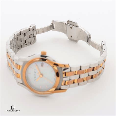 Gucci 5500l Two Tone Ladies Wristwatch Luxury Revamped