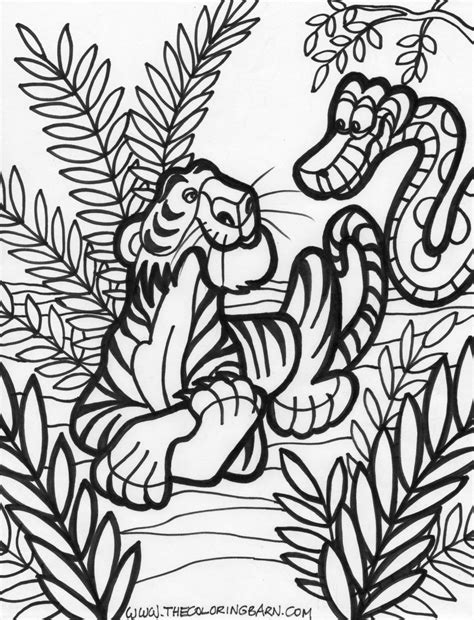 Jungle Scene Coloring Pages At Free Printable Colorings Pages To Print And Color