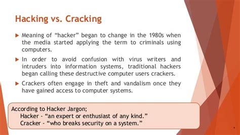 Difference Between Hacker And Cracker Ppt Polechips