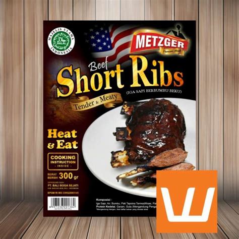 Jual Daging Iga Sapi Metzger Halal Beef Short Ribs Ready To Heat 300g