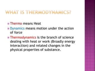 Basic Concepts Of Thermodynamics Ppt