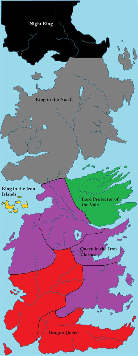 War of the Five Kings- Current factions (Updated Map) : r/freefolk