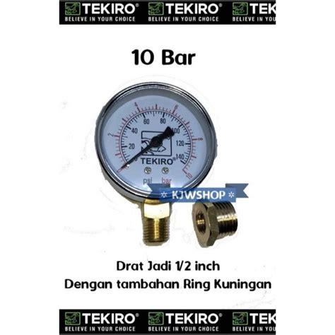 Jual K Manometer Bar Tekiro Drat Kuningan Pressure Gauge Bar