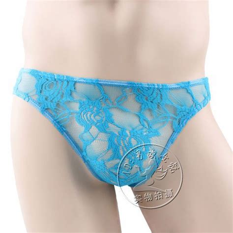 Lot De String Homme Sexy T Back Ouvert Fesse Nue Slip G String Thong Jockstrap Bikini Bleu