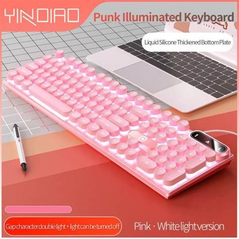 Yindiao K Gaming Mechanical Feel Gaming Office Light Up Keyboard