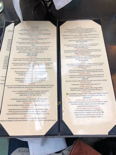 Carta Del Pub Y Bar La Esquina Taqueria San Luis Obispo