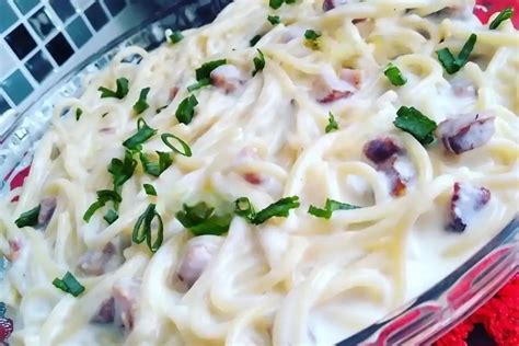 Macarrão Ao Molho Branco Com Bacon O Polo Gastronômico