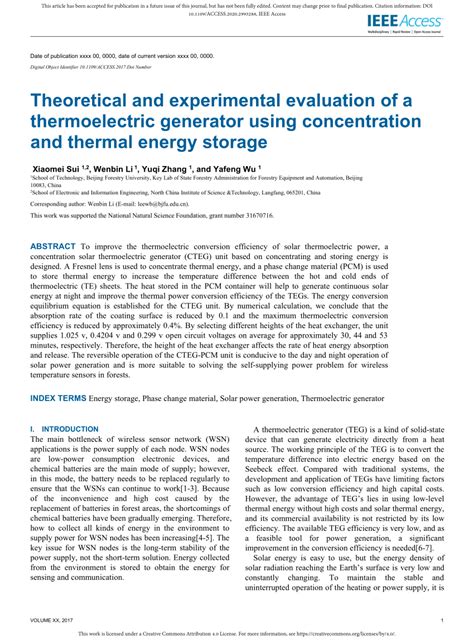 Pdf Theoretical And Experimental Evaluation Of A Thermoelectric