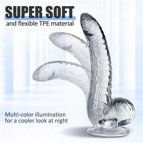 Dildo Luminoso Realistico Dildo Flessibile In Silicone Realistico Con