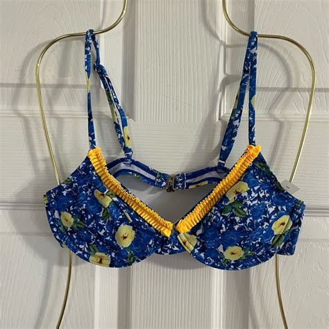 Tini Bikini Blue And Yellow Pattern Gem