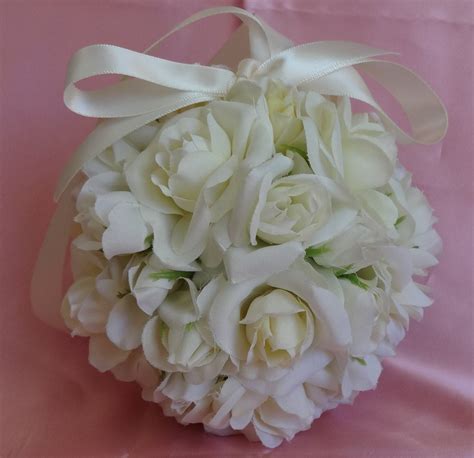 Pomander Kissing Ball Flower Girl Bridal Bouquet By Lovelyts