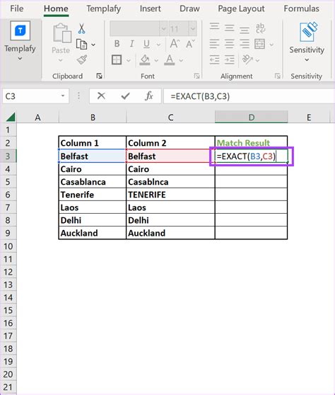 3 Ways To Compare Columns In Excel For Matches Guiding Tech