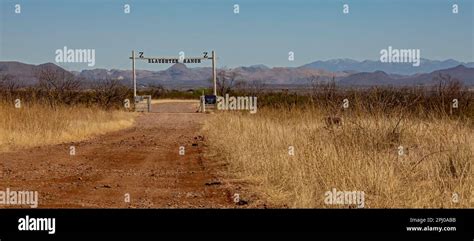 Douglas, Arizona, The entrance to the Slaughter Ranch, in southeast ...