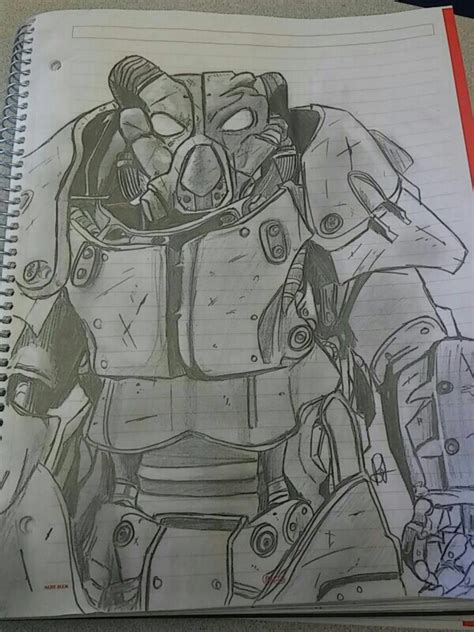 Fallout Power Armor Drawing At Getdrawings Free Download