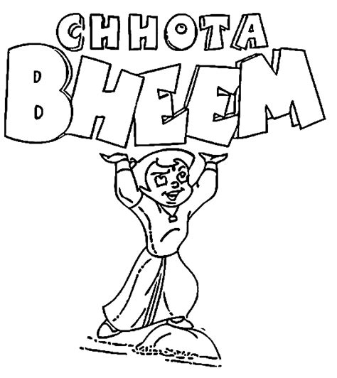 Chhota Bheem Coloring Page Free Printable Coloring Pages