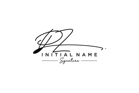 Vector De Plantilla De Logotipo De Firma Pz Inicial Ilustraci N De