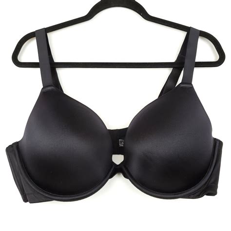 Ambrielle Bra Womens 42dd Plunge Full Figure Underwire Push Up Black Ebay