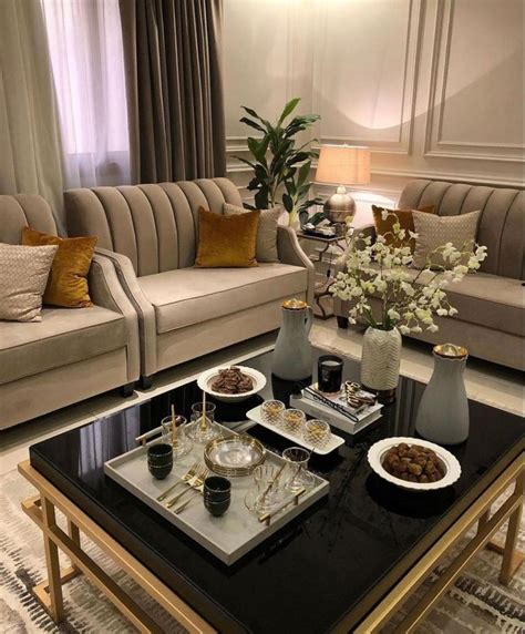 مجلس ، ضيافة Elegant Living Room Design Luxury Living Room Design