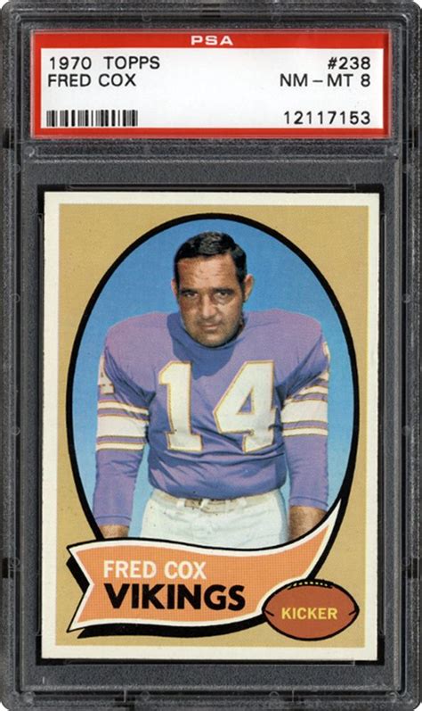 Auction Prices Realized Football Cards 1970 TOPPS Fred Cox Summary