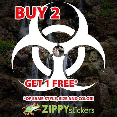 Biohazard Symbol Vinyl Decal Sticker Biohazard Icon Bio Hazard Decal